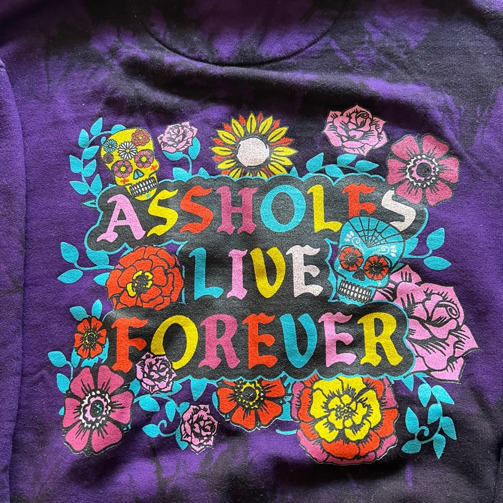 Assholes Live Forever “ALF Muertos” Moonlight Tie Dye Hoodie